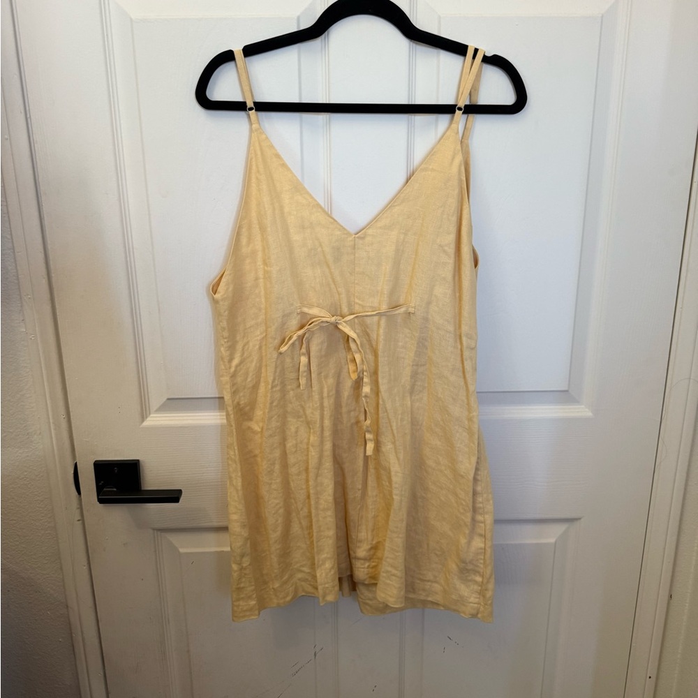 Reformation Yellow Backless Button Dress - Picture 5 of 6